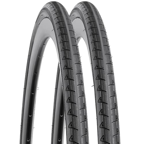 Image of YunSCM 2 Pack 28 Inch Bicycle Tyres 28 x 1.10 700 x 28C ETRTO 28-622 Tyre Compatible 700 x 25C 700 x 28C 700 x 30C Bicycle 28 Inch Road/City Bike Tyre