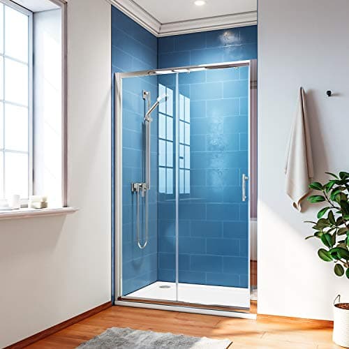 Image of ELEGANT 1000mm Sliding Shower Door Enclosure Reversible 6mm Glass Shower Screen Bathroom Shower Cubicle