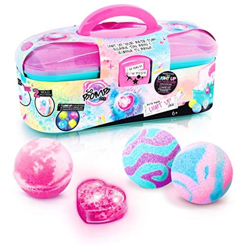 Image of Canal Toys - So Bomb DIY - Light Up Bath Bomb Kit Carry Case for Children - Creative Activity Set with Moulds Powders and Light Up Figurines - Bath Time Activity - Gift for Children 6 + - BBD 033UK