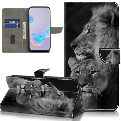 Image of GLANDOTU Case for Samsung Galaxy A06 Phone Case, Multi-View PU Leather Wallet Flip Cover with Standing Function and Card Holder for Samsung A06 5G Cases -Lion