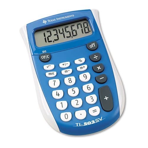 Image of Texas Instruments TI-503SV Pocket Calculator, 8-Digit LCD, Blue, Scientific
