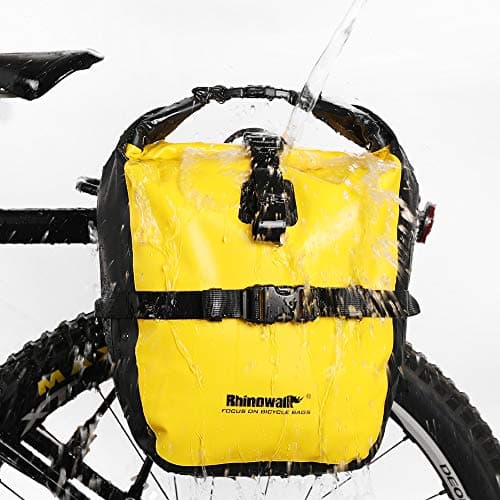 Image of Rhinowalk Bike Pannier Bag Waterproof 18L Bicycle Cargo Rack Saddle Bag Laptop Backpack for Professional Cycling Accessories-Yellow