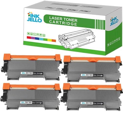 Image of InkJello Compatible Toner Cartridge Replacement for Brother DCP-7055 DCP-7055W HL-2130 HL-2132 HL-2135W TN2010 (Black, 4-Pack)
