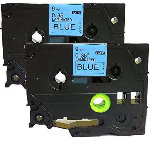 Image of NEOUZA 2PK Compatible for Brother P-Touch Laminated TZe TZ Label Tape Cartridge 9mm x 8m (TZe-521 Black on Blue)