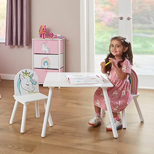 Image of Liberty House Toys Kids Unicorn Table and 2 Chairs Set