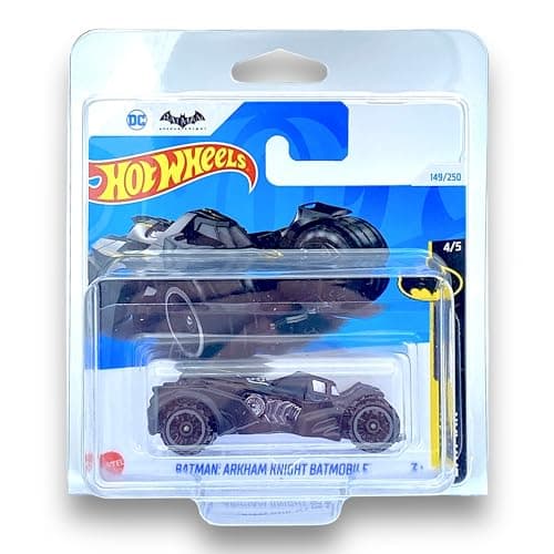 Image of Hot Wheels Batman: Arkham Knight Batmobile (Black & Yellow) 4/5 Batman - 2024-149/250 (Short Card) - COMES IN A GENUINE KLAS CAR KEEPER PROTECTOR CASE - HTB22