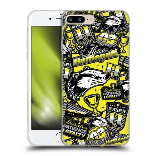 Image of Head Case Designs Officially Licensed Harry Potter House Hufflepuff Badge Up Gel Case [Military Grade Protection] Compatible with Apple iPhone 7 Plus/iPhone 8 Plus and Compatible with MagSafe