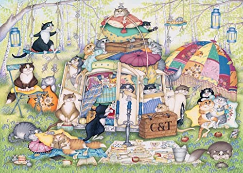 Image of Ravensburger Crazy Cats Lazy Summer Afternoon 1000 Piece Jigsaw Puzzles for Adults and Kids Age 12 Years Up