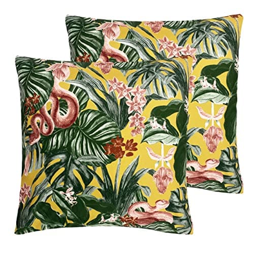 Image of furn. Medinilla Outdoor Polyester Filled Cushions (Twin Pack), Polyester, Mustard