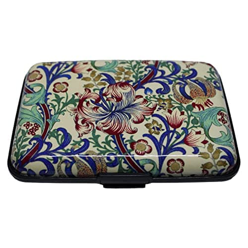 Image of Women Credit Card Holders Paisley Designs Card & ID Cases RFID Theft Protectors Anti Scan Aluminium for Credit Card Debit Card Driving Licence Business Cards Strong Wallet (Multi - WILLIAM MORRIS)