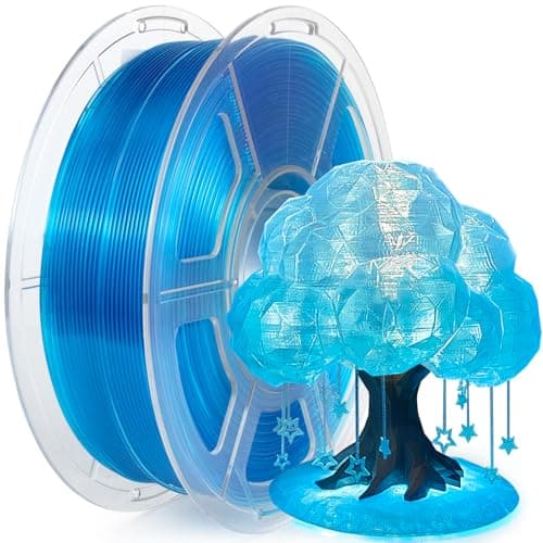 Image of iSANMATE Transparent High Speed PLA Filament 1.75mm, 3D Printer Clear Filament, Fast Printing 30-300mm/s, Dimensional Accuracy +/-0.02mm, 1kg Spool PLA Transparent Filament