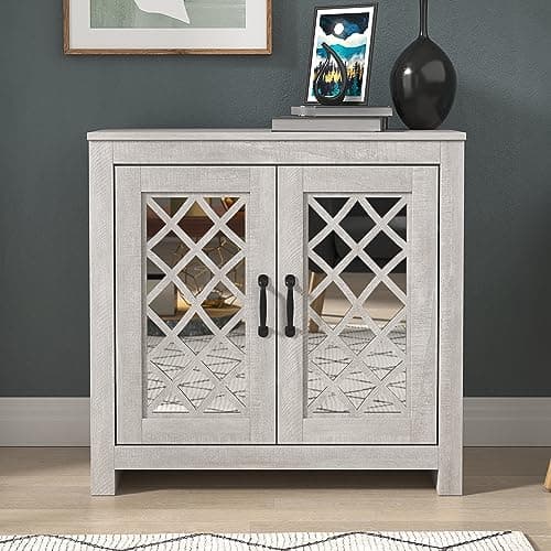 Image of GFW Tiverton Shoe Storage Unit, Oak With Door Cabinet With 4 Storage Shelves, Contemporary Oak Wooden Shoe Cabinet For Hallway, Living Room, Wooden Bedroom Furniture, D34 x H76.8 x W78.6cm