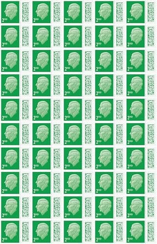 Image of Albian Trading 2nd Class Stamps (50 Pack) - 2nd Class Stamps - Barcoded Self Adhesive UK Letter Postage - (50 Total)