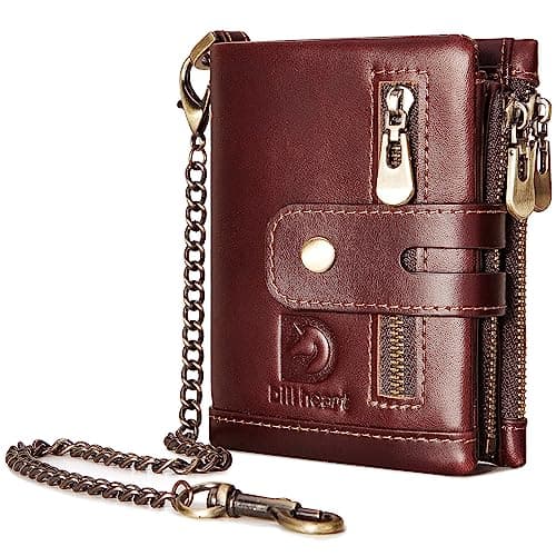 Image of bill heart BH0002-Chain wallet…, Bright coffee, Fashion