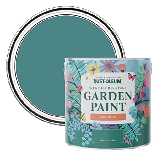 Image of Rust-Oleum Green Mould-Resistant Garden Paint In Satin Finish - Peacock Suit 2.5L