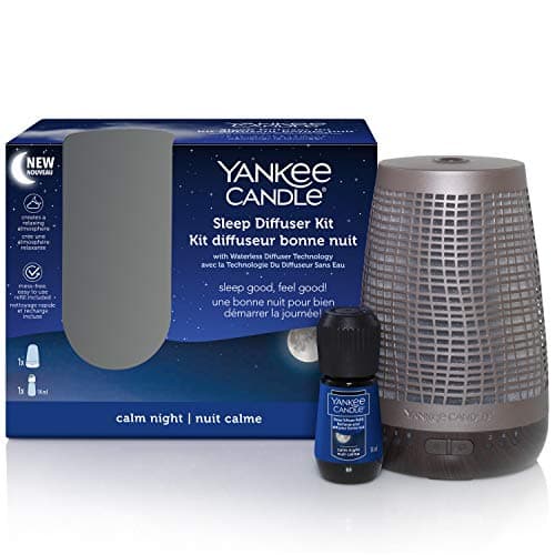 Image of Yankee Candle Sleep Diffuser Starter Kit | Bronze | Calm Night Electric Fragrance Diffuser Refill | Up to 30 Nights of Fragrance | UK Plug