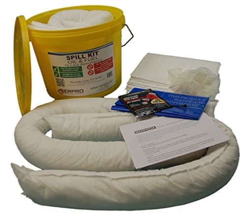 Image of 15 Litre Oil and Fuel Spill Kit in a Durable Plastic Tub (Complete Kit) - Complete Emergency Spill Response Kit for Efficient Containment and Cleanup