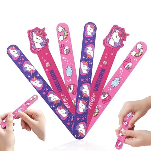 Image of Unicorn Nail File 6 Pcs – 180/240 Grit Double Sided Emery Board for Teens & Adults – Nail Files for Acrylic, Gel & Natural Nails – Professional Manicure Tool for Salon & Home Use