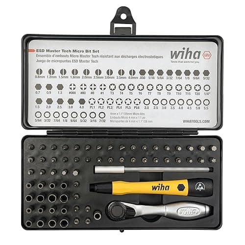 Image of Wiha 75965 65 Piece System 4 ESD Safe Master Technician Ratchet and MicroBits Set
