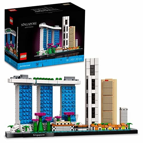 Image of LEGO Architecture Singapore Model Building Set for Adults, Skyline Collection, Collectible Crafts Construction, Home Décor Gift Idea for Men, Women, Husband, Wife, Him or Her 21057