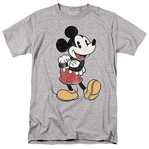 Image of Cotton Soul Disney Mickey Mouse Classic Pose Unisex T Shirt, Grey Heather, XX-Large