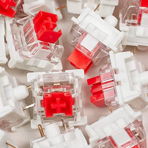 Image of OUTEMU Keyboard Switches 3-Pin Gateron & Cherry MX Equivalent Keyswitch for RGB Mechanical Gaming Keyboard (20 PCS)-Red