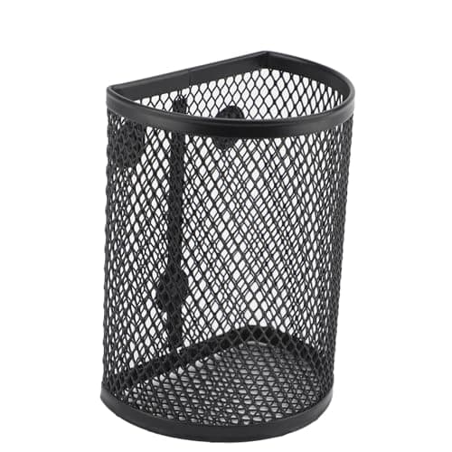 Image of Magnetic Pen Holder Strong Magnetic Metal Basket Organizer for Locker Fridge Whiteboard Sturdy Stylish Design for Office School Kitchen Gym, 1Pcs, Metal (1Pc)