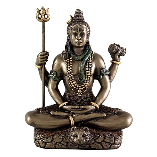 Image of Top Collection Hindu God Lord Shiva in Meditation Bronze Finish Figurine Sculpture Statue