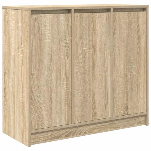 Image of vidaXL Sonoma Oak Sideboard/Cabinet 85x34x76 cm - Engineered Wood Storage for Office/Kitchen