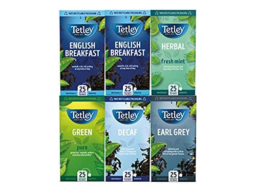 Image of Tetley Variety Pack Black Tea String & Tag Individually Wrapped Envelopes ( 6x25)