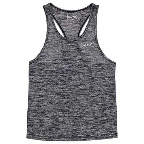 Image of USA Pro Kids Boyfriend Tank Top Junior Girls Training Sleeveless Racer Back Black 11-12 (LG)