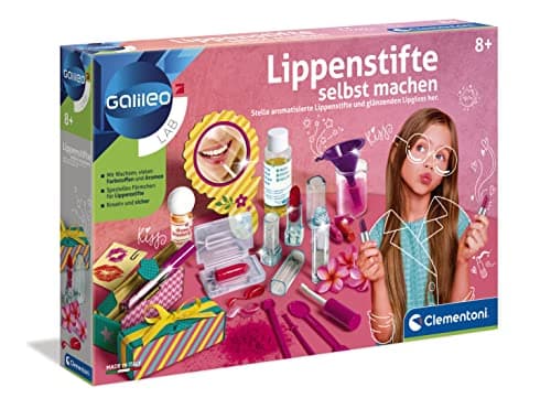 Image of Clementoni Galileo Lab - Make Your Own Lipsticks, Experiment Box for Beauty Fans, Scented Lip Care Products, Toy for Children from 8 Years 59117