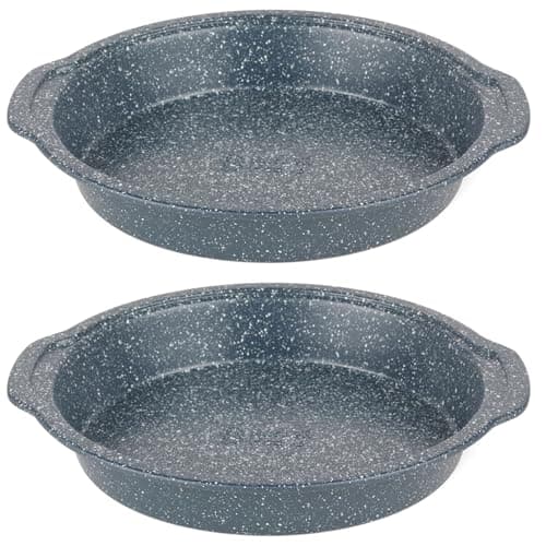 Image of Russell Hobbs COMBO-5442 26cm Cake Tin – Set of 2 Non-Stick Round Baking Pan, Cheesecake Tin with Carry Handles, Carbon Steel Bakeware, PFOA Free, Oven Safe up to 220°C, Easy to Clean, Twin Pack