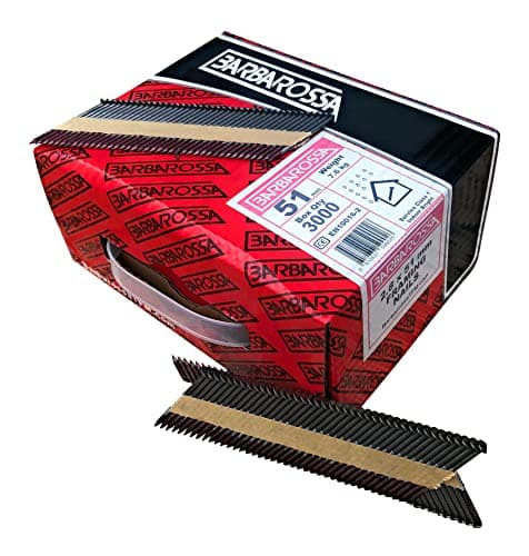 Image of Barbarossa 1st Fix (51mm - 90mm) Bright collated framing Nails for Cordless nailers (51mm - 2” (3000) Ringshank)