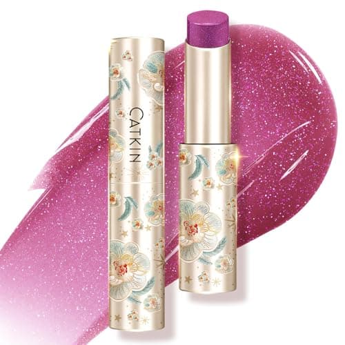 Image of CATKIN Glossy Tinted Lip Balm, Hydrating Natural Lip Repair Melting Balm, Sheer Colour Plumping Lip Gloss, Butter Formula for Dry Cracked Lips, 3.4g