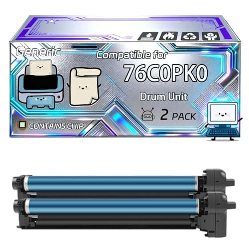 Image of 76C0PK0 Drum Unit Compatible for Lexmark CS921de CX921DE CX923DXE CS923DE CX922DE Printers, With Chip, 100000 Pages, Vibrant Colours (2 Pack Black)