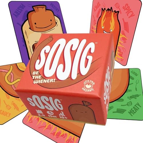 Image of Joking Hazard Sosig Card Game - 120+ Family-Friendly Cards for Kids & Adults, Build the Tastiest Sosig with Fun & Strategy, Includes Mystery Meat Sabotage & Goal