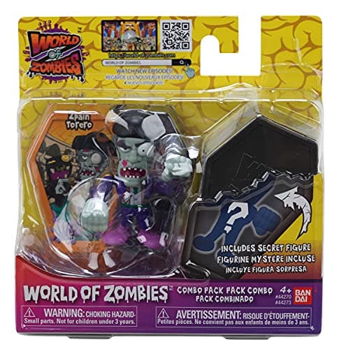 Image of World of Zombies 44271 44273 Bandai Zpain Torero & Mystery 2.5 Inch Figures (2-Pack), Multicolor