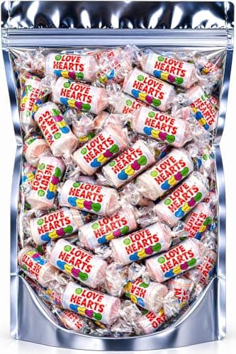 Image of ZANGOC Love Heart Sweets 50+ Mini Rolls– Romantic Treats Individually Wrapped Love Hearts Mini Rolls Perfect for Couples Parties, Movie Nights, Birthdays & Anniversary Treats and Sharing.