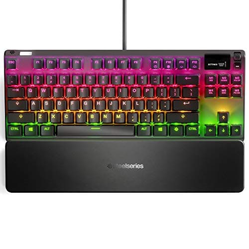 Image of SteelSeries Apex 7 TKL - Mechanical Gaming Keyboard - OLED Display - Red Switches - American (QWERTY) Layout