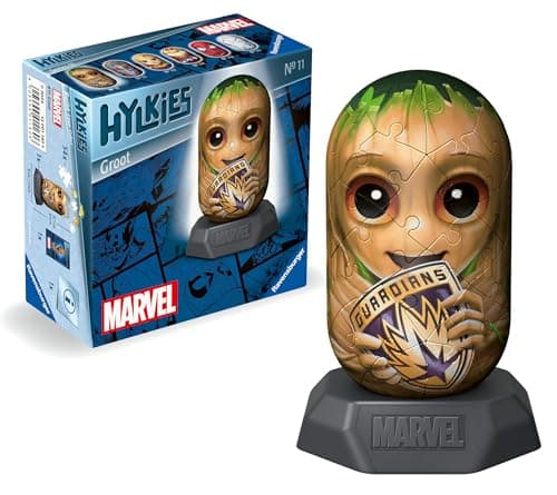 Image of Ravensburger Marvel Hylkies Figures Groot - Collectable Toys and Gifts for Kids and Adults Age 6 Years Up - 3D Jigsaw Puzzles - Guardians of The Galaxy