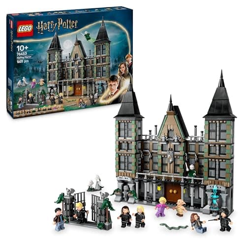 Image of LEGO Harry Potter Malfoy Manor Set, Collectible Building Toy for Kids, Features 9 Character Minifigures Including Dobby, Creative Wizarding World Gift for 10 Plus Year Old Girls & Boys 76453