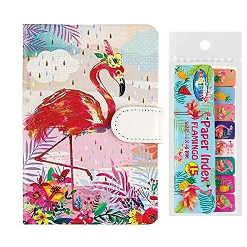 Image of JMS we create smile - 𝐅𝐥𝐚𝐦𝐢𝐧𝐠𝐨 𝐒𝐞𝐭 (A6 Flamingo Notebook + Flamingo Sticky Notes) 190 Pages Book Index Sticky Notes Flamingo Lover Gift Stationery Set