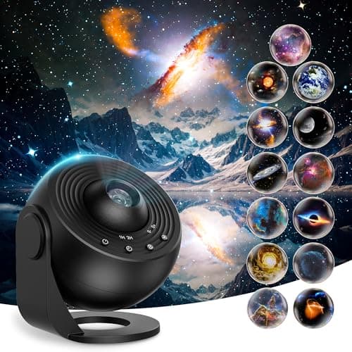 Image of Planetarium Projector for Bedroom, 13 in 1 Galaxy Star Projector Light, Nebula Night Light with Timer, LED Space Galaxy Lamp Room Decor for Adults Kids, Black