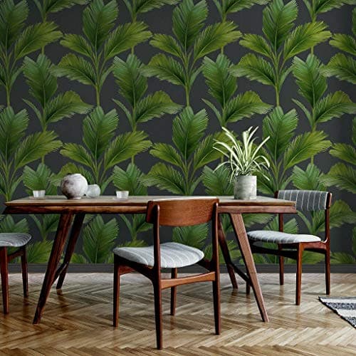 Image of Belgravia Wallpaper Kailani Charcoal Green 59115 Full Roll