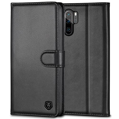 Image of Kuafcase for Huawei P30 Pro Case, Flip Wallet Leather Case with 4 Card Slots Magnetic Closure Kickstand Shockproof Protective Phone Case for Huawei P30 Pro - Black