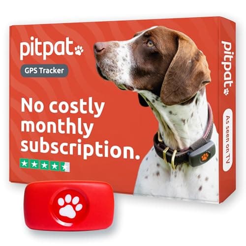 Image of PitPat GPS Dog Tracker No Monthly Fees - Suitable for All Dogs And Fits All Collars - Smart Activity Tracker, Satellite Tracking With Unlimited Range - 100% Waterproof Pet Tracker (Red)