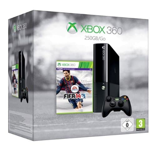 Image of 250GB Slim Console in Black + FIFA 14 Game XBOX 360