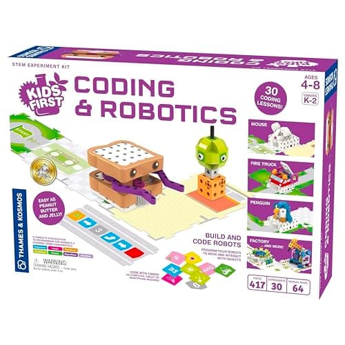 Image of Thames & Kosmos Kids First Coding & Robotics, Kids Science Kit, Learning Resources for Coding and Physical Engineering, STEM Toys for Science Experiments, Age 4-8