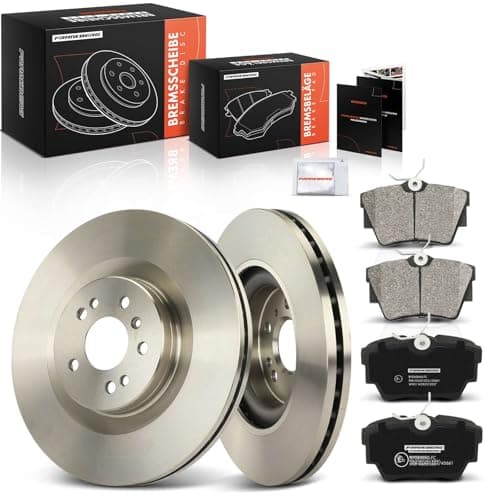 Image of Frankberg Brake Kit incl. 2x Brake Disc + 4x Brake Pad Rear Compatible with Vivaro Estate X82 Trafic III Bus JG Vivaro B Box X82 Replace# 93173646,93192389